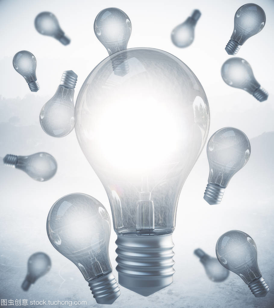 抽象的發光燈背景。照明概念。3d 渲染