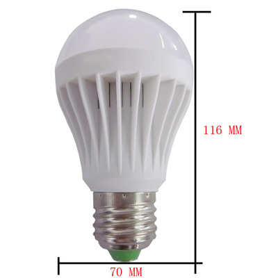 【7W LED5730貼片 塑料球泡燈 恒流 ac110-265v】?jī)r(jià)格,廠家,圖片,LED球泡燈,崇左市晶光輝照明-